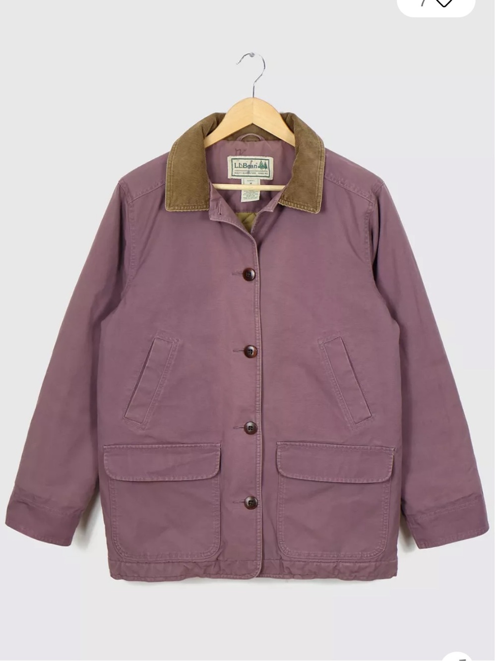 L.L. Bean Insulated Barn Coat Small